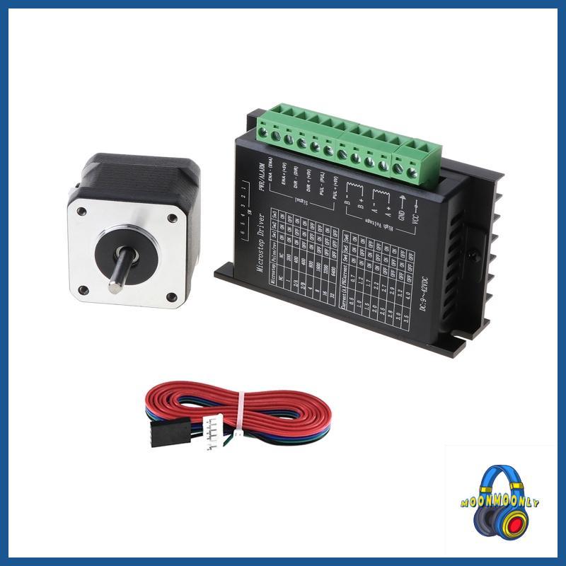 MOON Stepper Motor 17HS4401S TB6600 มอเตอร์ไดร์เวอร์ 4 0A Stepper Motor ไดรฟ์ Nema17 KIt