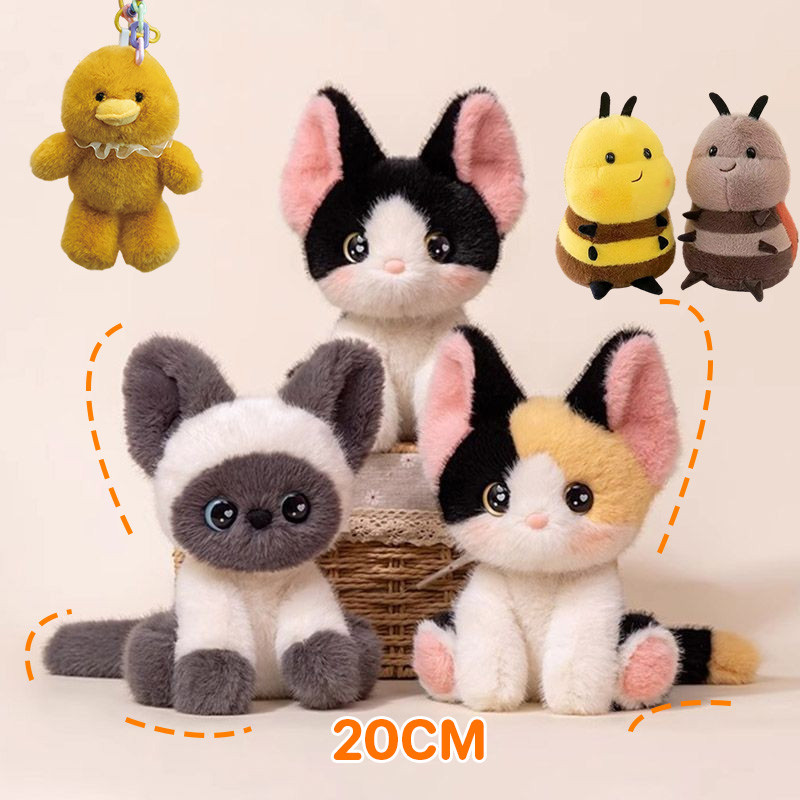 COD ตุ๊กตาแมว ตุ๊กตาขนฟู 22cm กอดตุ๊กตาลูกแมว ของเล่นเด็ก ของขวัญวันเกิด