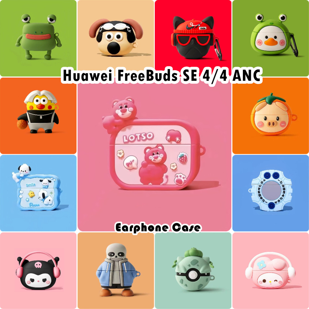 READY STOCK!นําไปใช้กับ Huawei FreeBuds SE 4/4 ANC เคส Case เคสหูฟัง การ์ตูนสร้างสรรค์ ซิลิโคนนุ่ม เคส เคสหูฟัง NO.1
