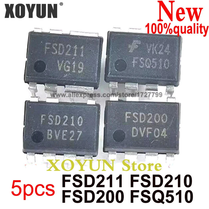 (5 ชิ้น) FSD211 FSD210 FSD200 FSQ510 DIP ชิป ic ในสต็อก DP4E