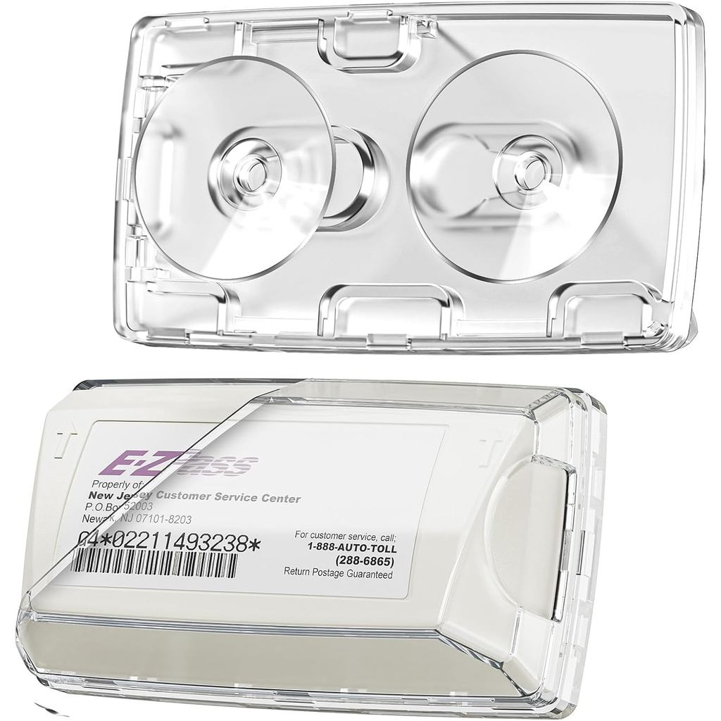 EZ Pass Holder สําหรับกระจกหน้ารถ, Toll Pass Transponder Holder พร้อมถ้วยดูดสําหรับ EZ Pass Mini/iPa