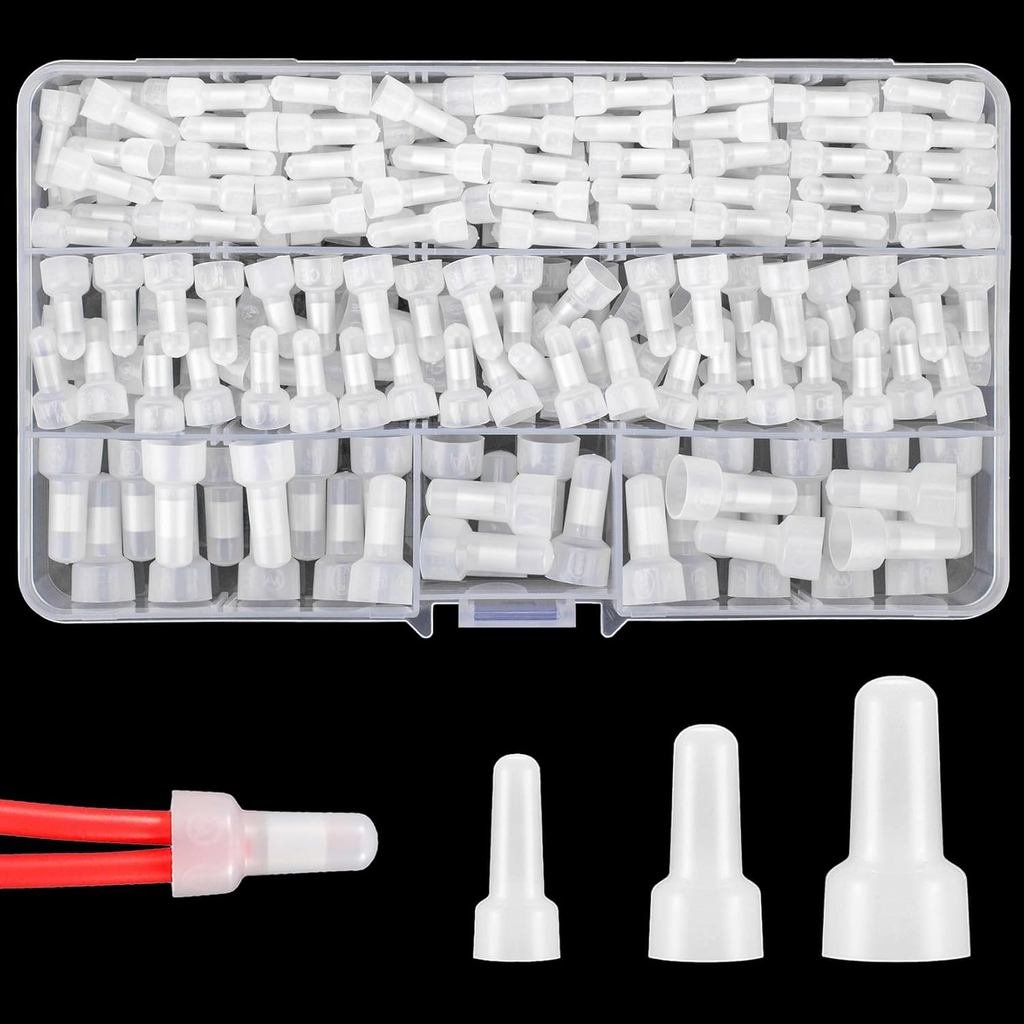 250 ชิ้นปิด End CRIMP Connectors, 22-16/16-14/12-10 AWG Gauge ไนลอนฉนวนปิด End Wire Cap ตัวเชื่อมต่อ