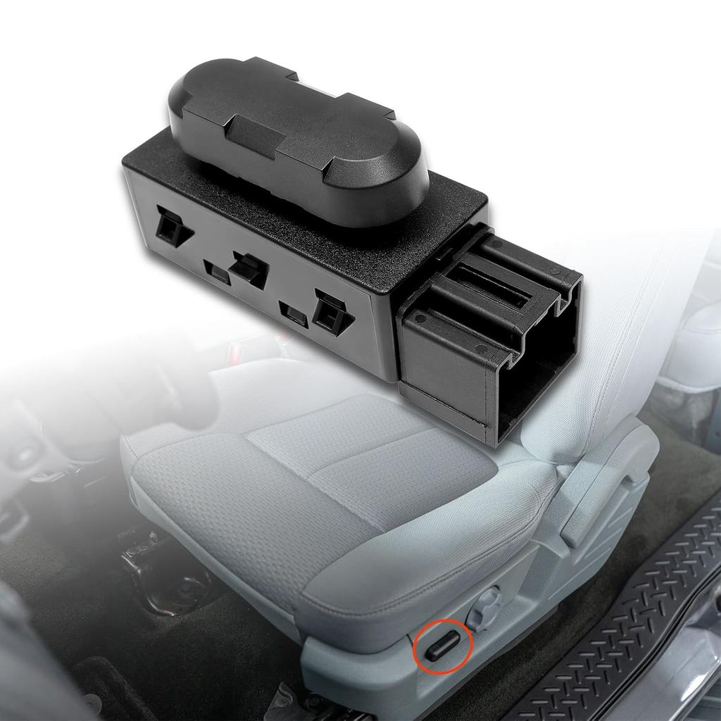 Power Seat Adjustment Switch Front Driver Side for 6 Way Compatible with Ford F150 F250 F350 Explore