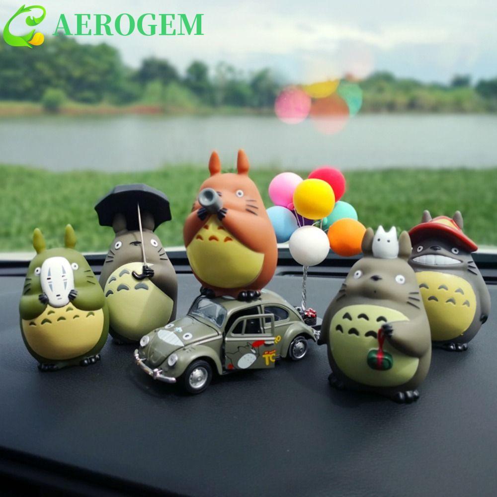 AEROGEM Totoro Action Figure, อะนิเมะเครื่องประดับรถ My Neighbor Totoro รูป,สะสมตุ๊กตา PVC 10 ซม.การ