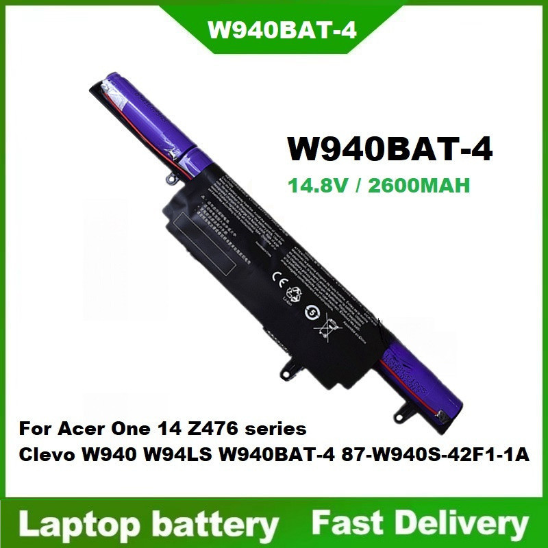☸คุณภาพสูง แบตเตอรี่ W940BAT-4 สำหรับ Acer One 14 Z476 W940 W94LS W940BAT-4/4UF-1โรงงานขายตรง