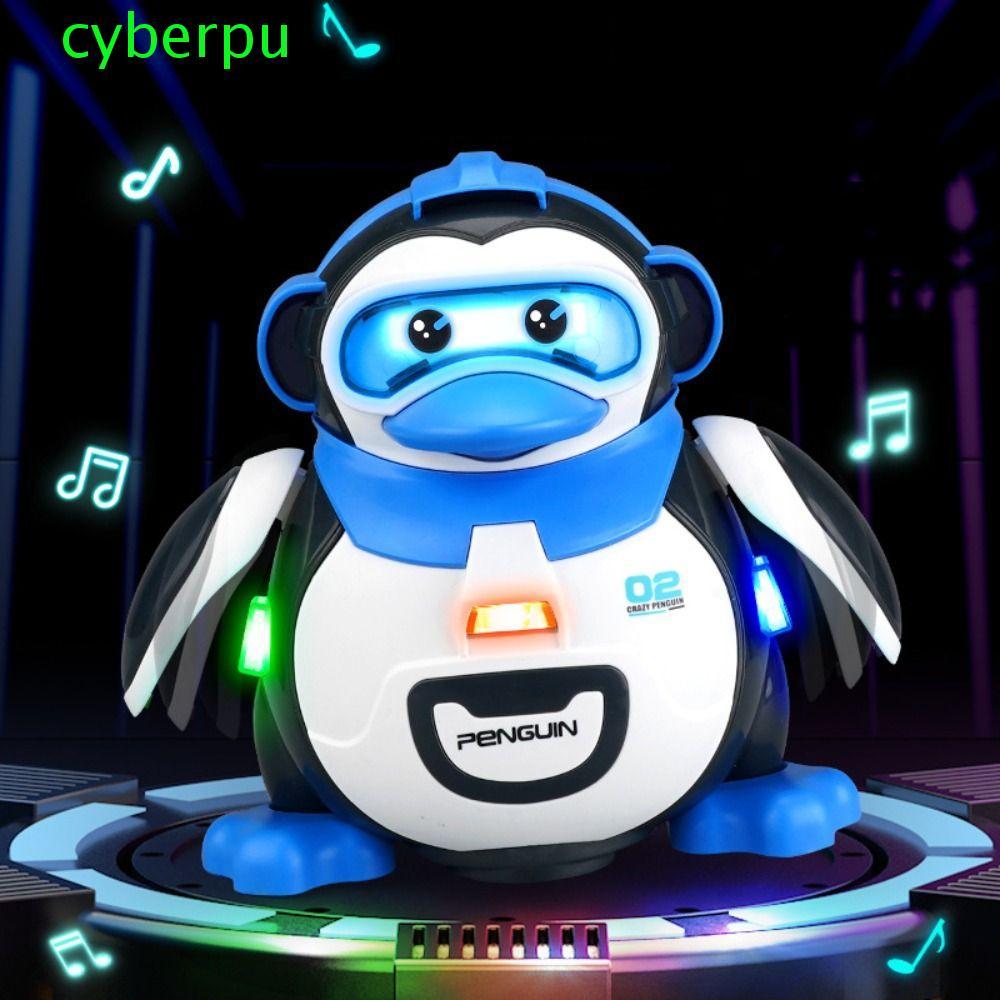 CYBERPULSE Penguin Moving Walking Toy, Electronic Interactive Penguin Dancing Robot Toys, LED กระพริ