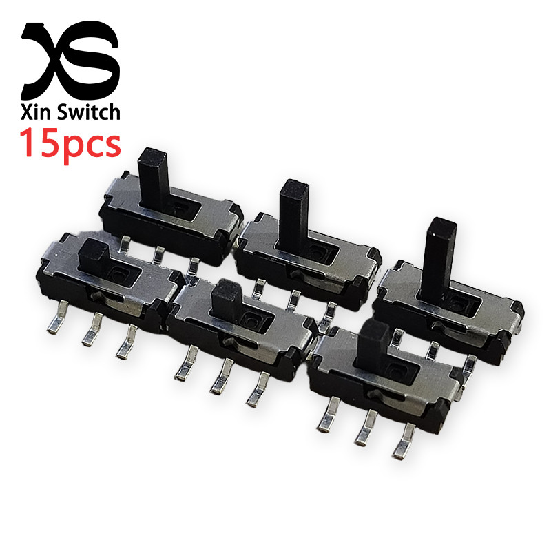 15PCS MST-22D18 มินิสไลด์สวิทช์ (2P2T) SMD SMT Dual แถว 6-Pin 2 ตําแหน่ง 50mA DC12V ความสูง 1.5 มม.-6 มม.สลับสวิทช์