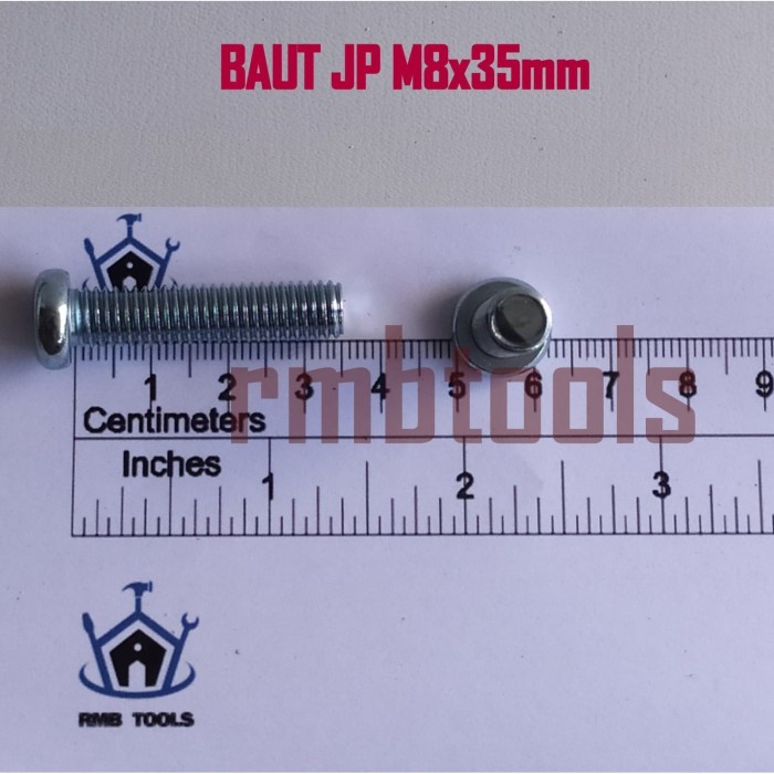 M8x35 JP Bolt Pentol Pan Machine Screw Plus ไขควง + M8