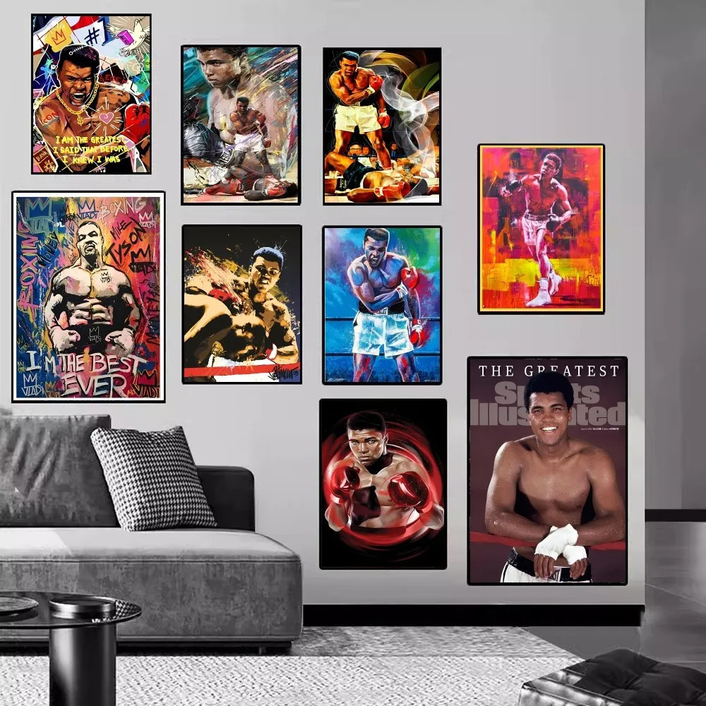 Muhammad Ali Famous Boxer Inspiration Poster คําคมจูงใจมวย universal hd