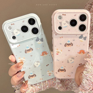 รวมทุกอย่างด้านข้างรักเคสโทรศัพท์ป้องกันลูกสุนัขแบบเต็มหน้าจอเหมาะสําหรับ ทีพียู สําหรับ ไอโฟน12 13 14 15 16 17มือโปร สูงสุด