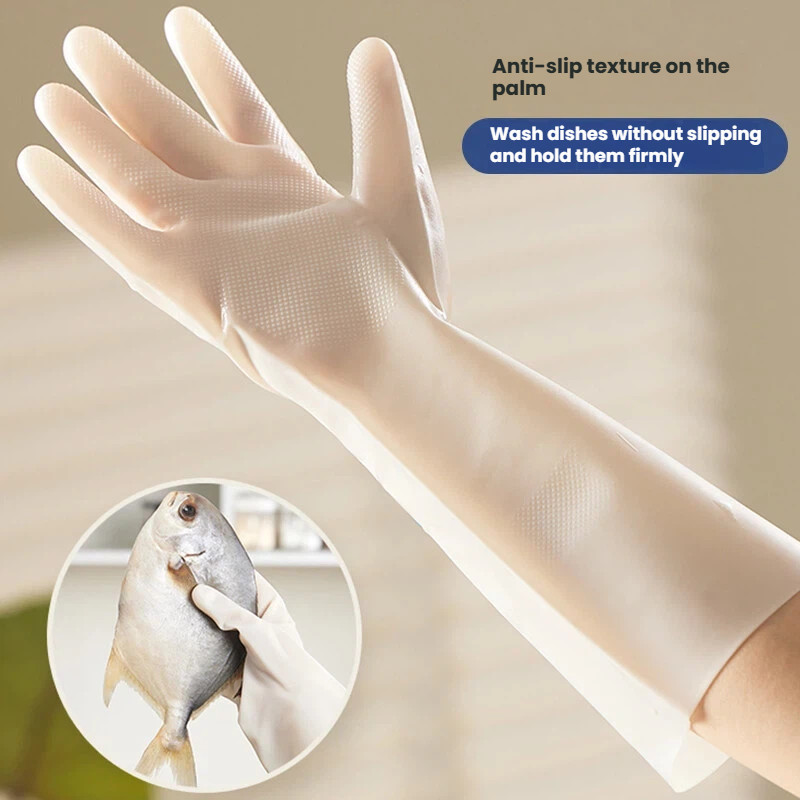 GRAREY GRAREY ถุงมือไนไตรล์งานบ้านล้างจานห้องครัวทนทานไนไตรล์ทําความสะอาดถุงมือเกรดอาหารกันน้ํา