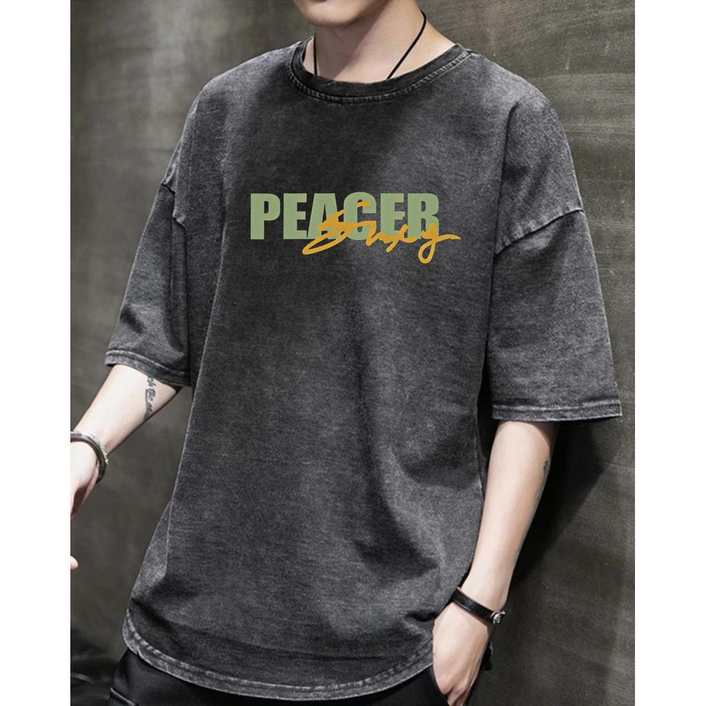 เสื้อยืดสีฟอ เเฟชั่นใหม่ พิมพ์ลาย สไตล์เกาหลี ผ้ายืดหยุ่นและสบายสุดๆ ใส่ได้ทุกฤดูกาลส่งไว สินค้าพร้อ