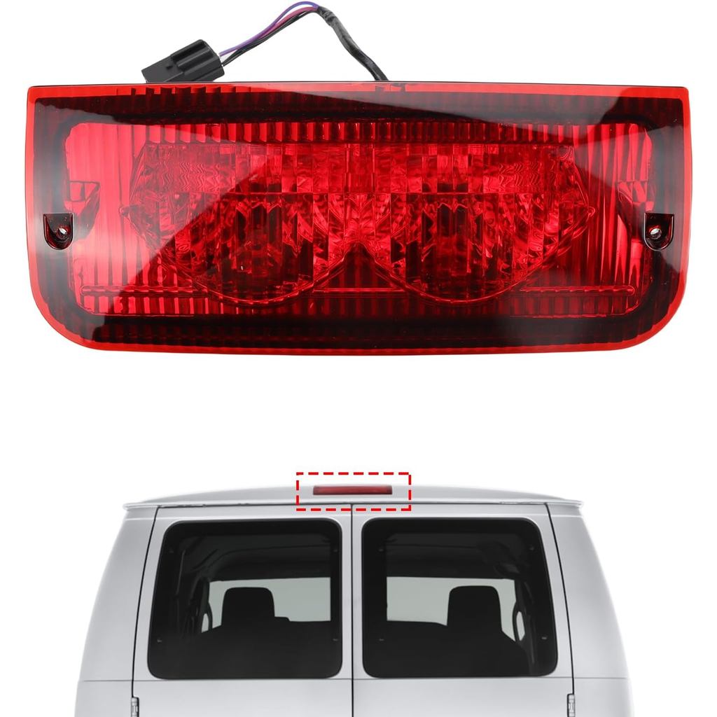 923-290 Third Brake Light Compatible with Ford Econoline E150 E250 E350 E450 E550 1992-2022 3rd brak