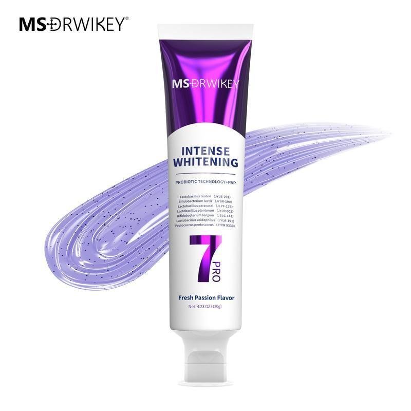 【MSDRWIKEY】New 7-Pro Intensive Toothpaste | Upgraded Purple Formula with 7 Probiotics | Deep Enamel 
