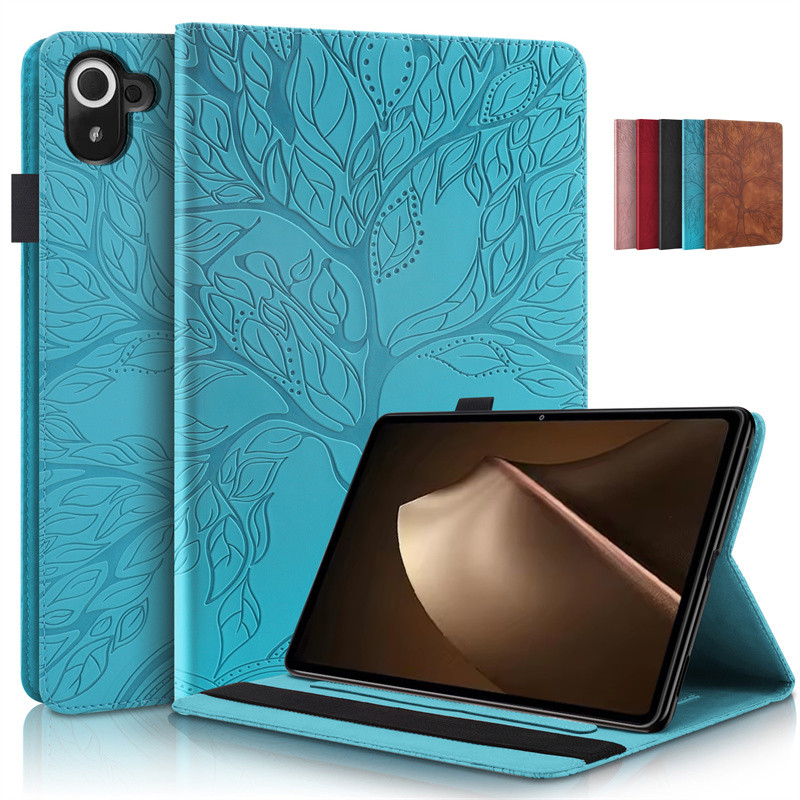 แท็บเล็ต Coque สําหรับ Xiaomi Pad Mini 8.8 กรณี Emboss ต้นไม้พลิกกระเป๋าสตางค์สําหรับ Funda Xiaomi P