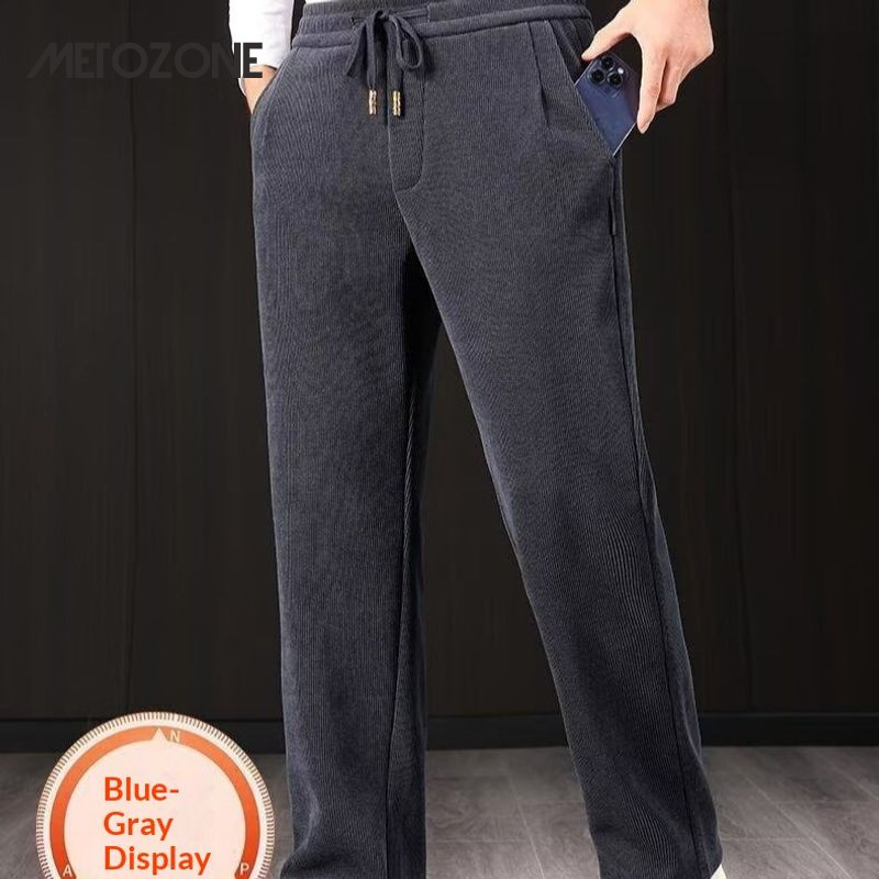 กางเกงลำลองผู้ชาย Fleece-Lined หนานุ่ม ทรงหลวม สไตล์ทันสมัย สวมใส่ได้ในทุกโอกาส