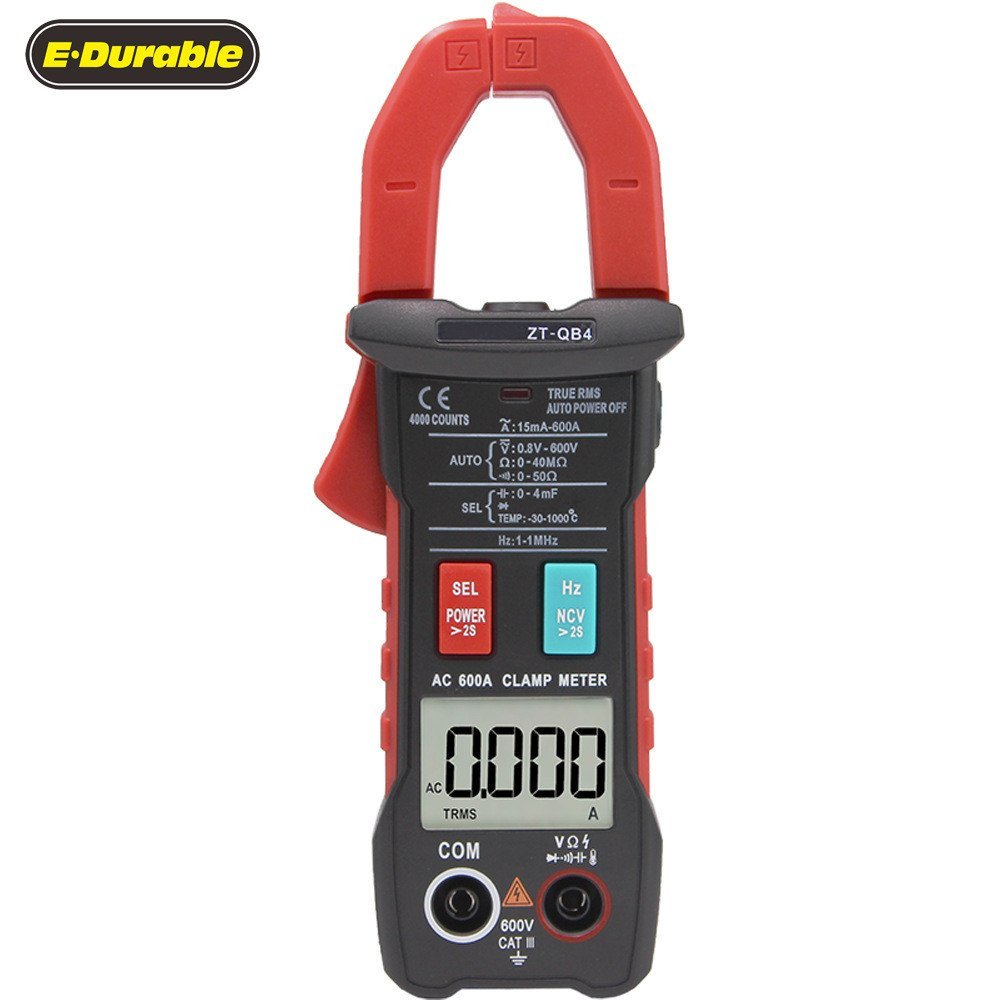 Push-On Clamp-On Clamp-On ZT-QB4 Clamp-On 4000 มือถือดิจิตอลแบบพกพาดิจิตอลมัลติมิเตอร์ความแม่นยําสูง