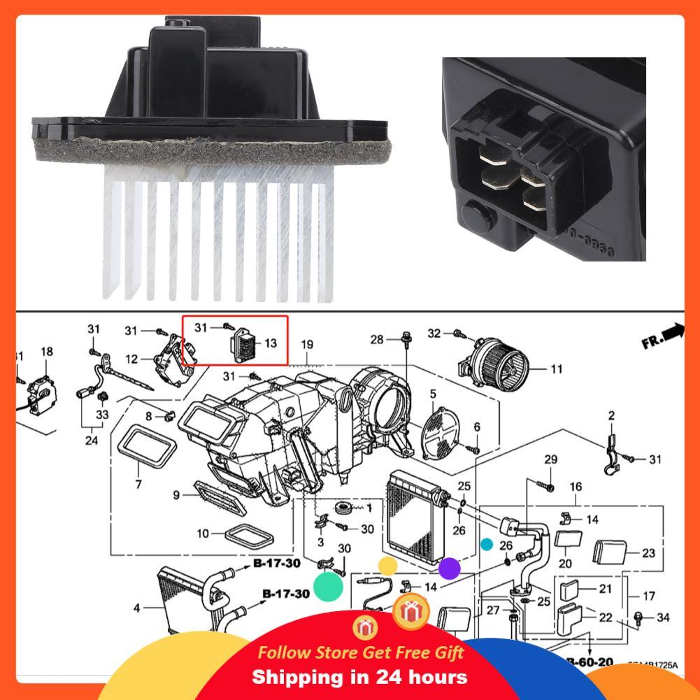 Skejnojj Skejnojj Blower Motor RESISTOR เครื่องทำความร้อนพัดลม 79330?STX?A01 สำหรับ MDX 2007?2013 / 