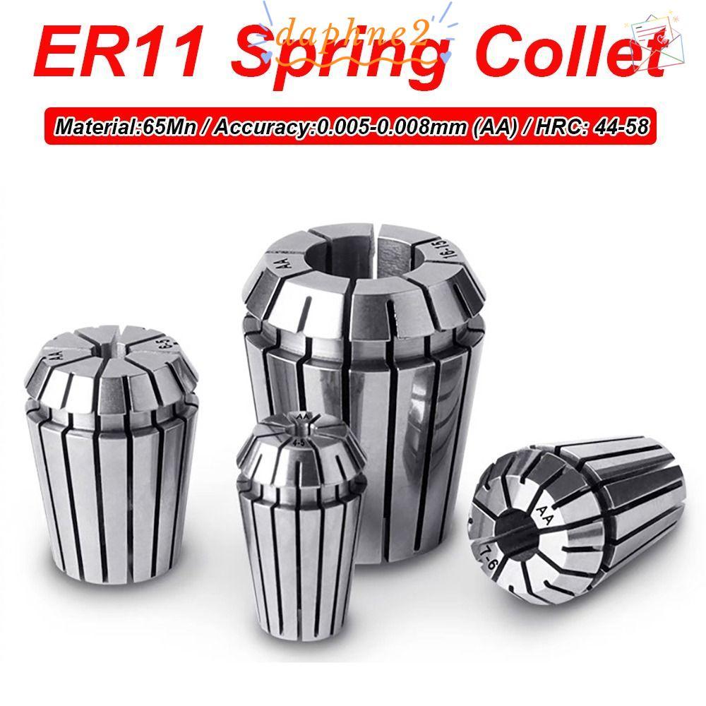 DAPHNES ER Collet, ER11 1mm-8mm Spring Collet, 1/8 "เจาะ Collet CNC แกะสลัก
