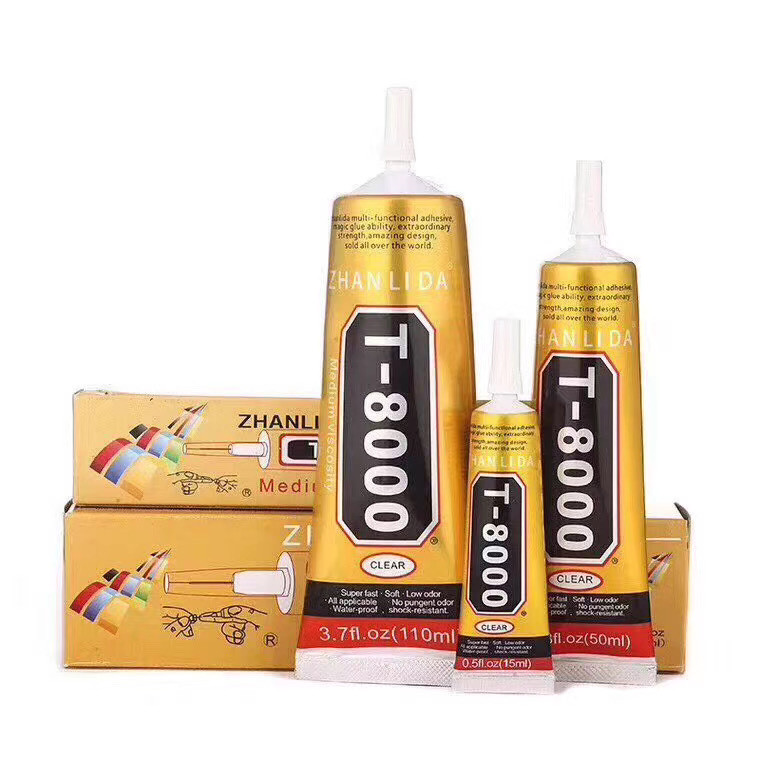 กาว T8000 ของแท้ มาพร้อมกรอบหน้าจอเข็ม Upturned ซ่อมหน้าจอ Diamond Paste Diamond Repair กาวพลาสติกเพ