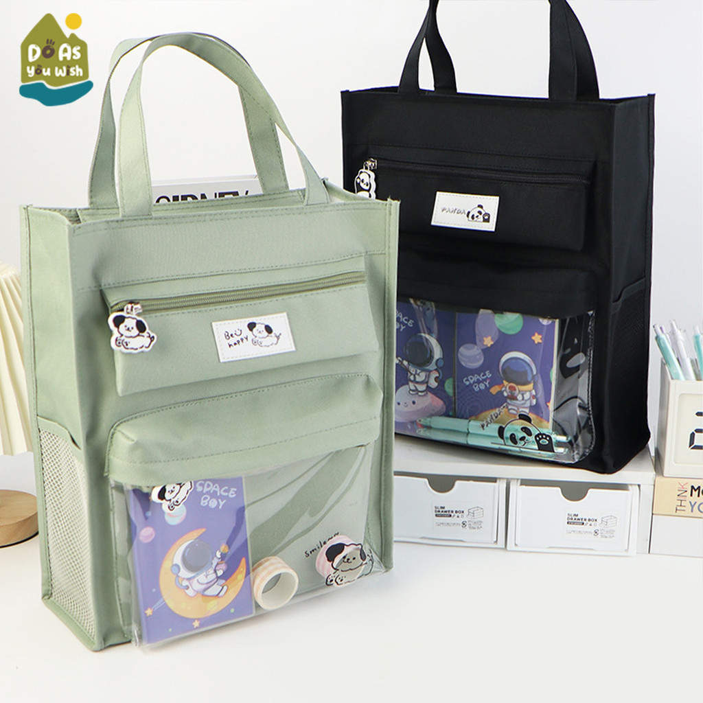 กระเป๋าเก็บหนังสือ กล่องใส่ของ เก็บหนังสือ ที่จัดระเบียบโฟลเดอร์ มีซิป กันฝุ่น แบบพกพา