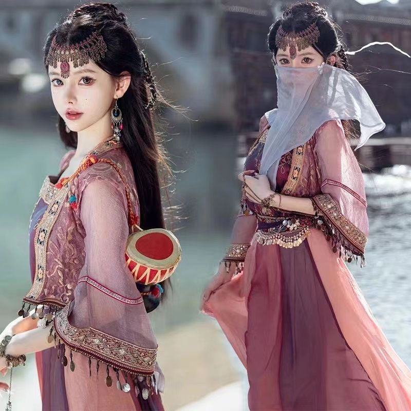 ดาบ Zixuan สไตล์เดียวกันเครื่องแต่งกายโบราณ Hanfu สาว Han องค์ประกอบเครื่องแต่งกาย