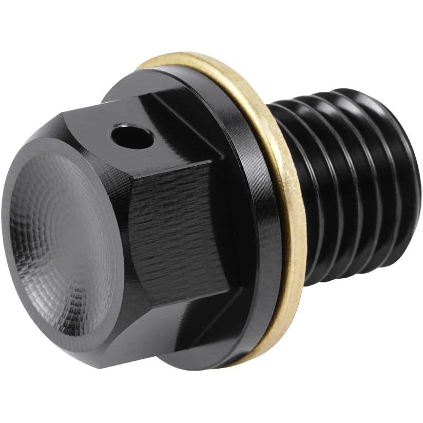 NICECNC Black M12 x 1.5 Magnetic Oil Drain Plug Bolt Dirt/Street Bike Compatible with Yamaha WR400F 