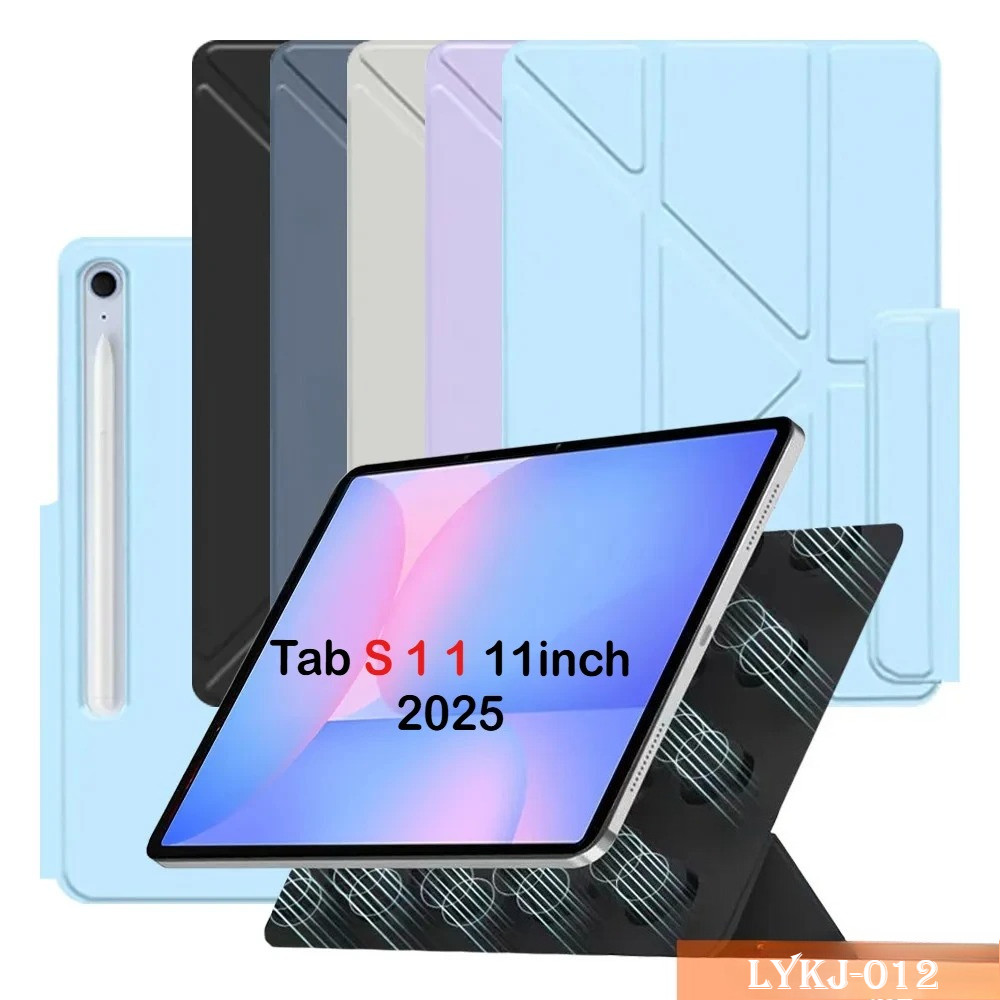 กรณีสมาร์ทสําหรับ Samsung Galaxy Tab S11 S11 Ultra 2025 14.6 นิ้ว S10 Lite S10FE/S9FE S10+S9+ S8 S7 FE 11 "12.4 Y-Shaped ฝาครอบแม่เหล็ก