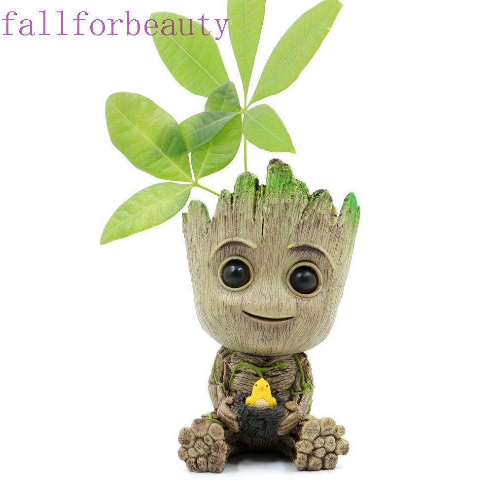 FALLFORBEAUTY Groot Action Figure สําหรับของขวัญตกแต่งรถ Mini Groot Marvel ของเล่นเด็กนั่งอะนิเมะ Ac