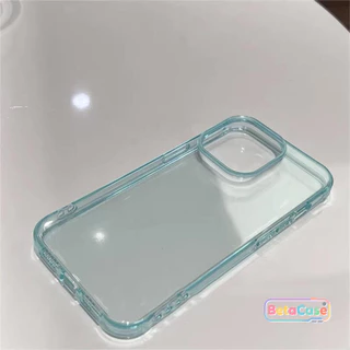 เคสโทรศัพท์ใสสีน้ำเงินและชมพูแบบโปร่งแสงรูใหญ่สไตล์มินิมอลสำหรับ iPhone 11, 16, 15, 14, 13, 12 Pro Max