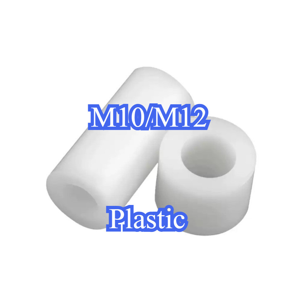 M10/M12 ฉนวนแยกคอลัมน์พลาสติกกระบอก Hollow ผ่านคอลัมน์สนับสนุน Spacer คอลัมน์ความสูงคอลัมน์ ABS เครื