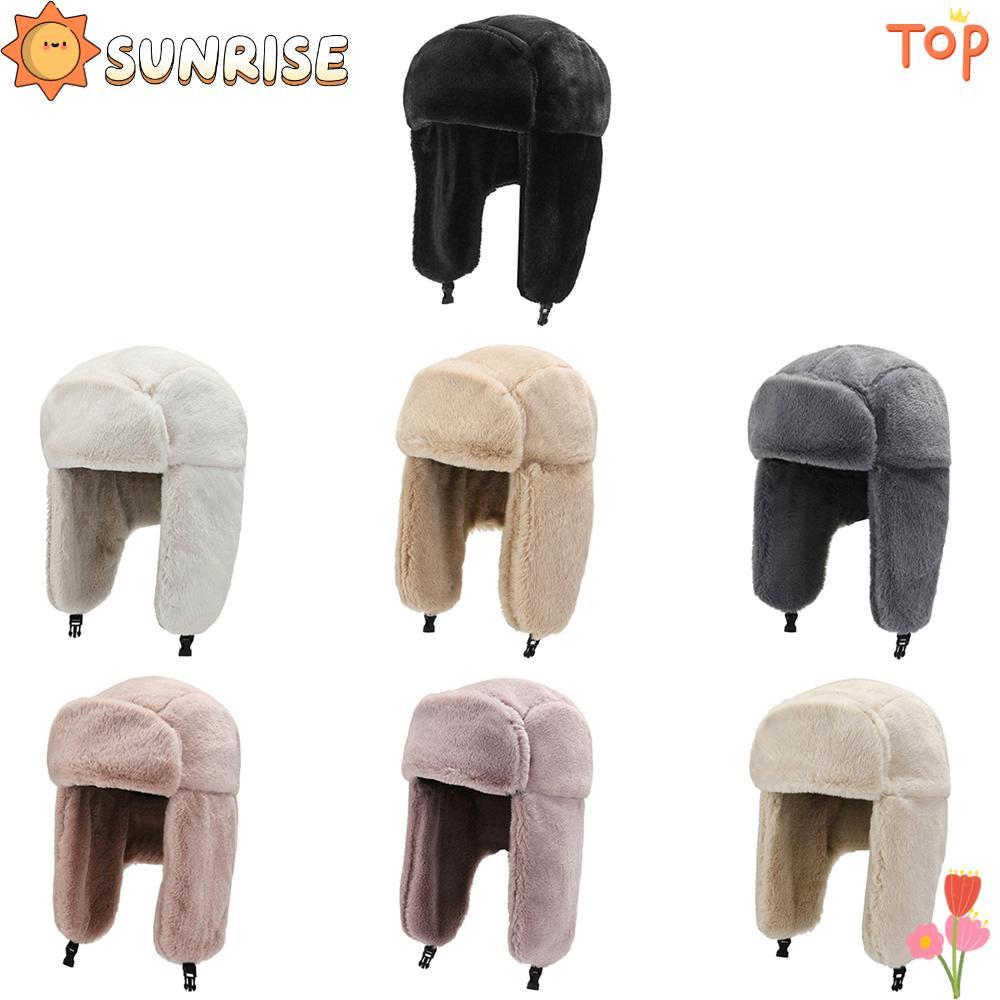 SUNRISE Ushanka Hat หมวกหูกวางหนา สำหรับฤดูหนาว