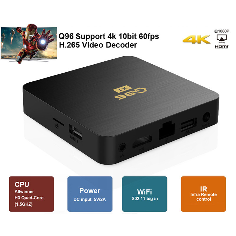 Q96 X1 Network TV Top Box Network Player 4K Digital Video TV Box TV BOX11/30