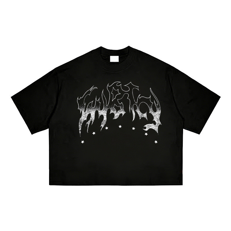 Lemanismll Gothic Metal Motif Boxy T-Shirt "Mystery" - Cool Distro Clothes for Men and Women Trend 2