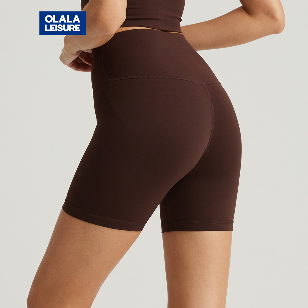OLaLa  Leisure FlexLite Shorts High-Waist Barely-There Feel Gym Shorts 3-Inch Cut Peach-Lift Design Seamless Comfortable Activewear
