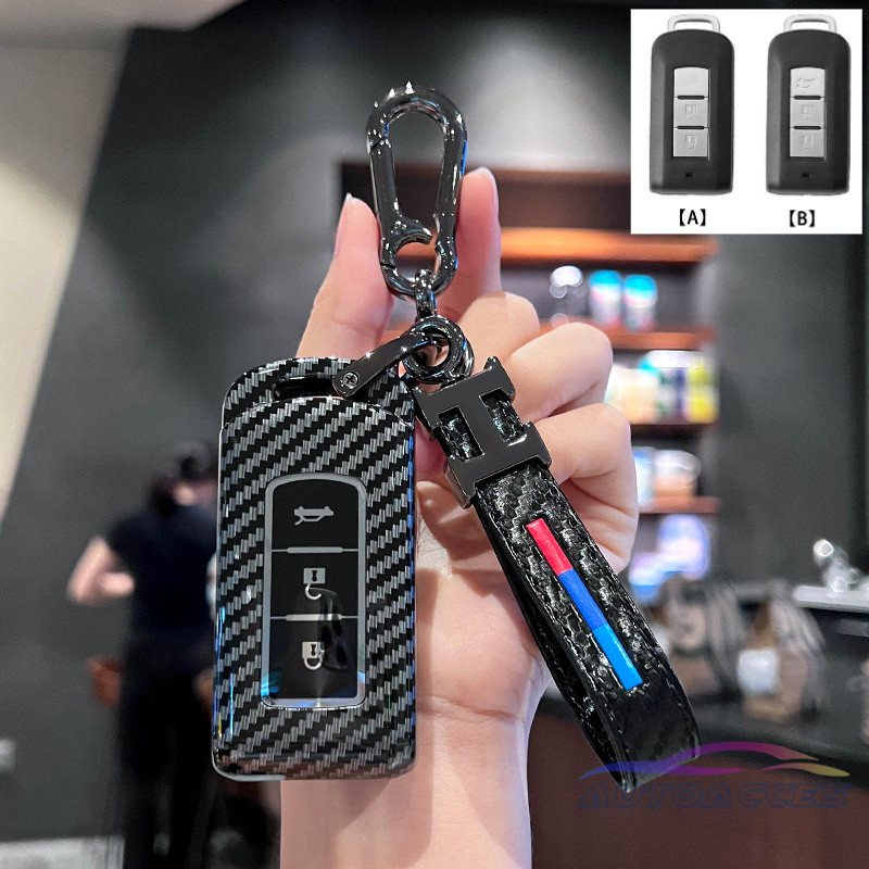 ฝาครอบกุญแจรถ พวงกุญแจเคสกุญแจรีโมทสําหรับ Mitsubishi XPander GLS AT 2025, Xpander, Triton, Xforce, Lancer ex, Pajero Sport Attrage, Montero GLS Key Protector อุปกรณ์เสริม