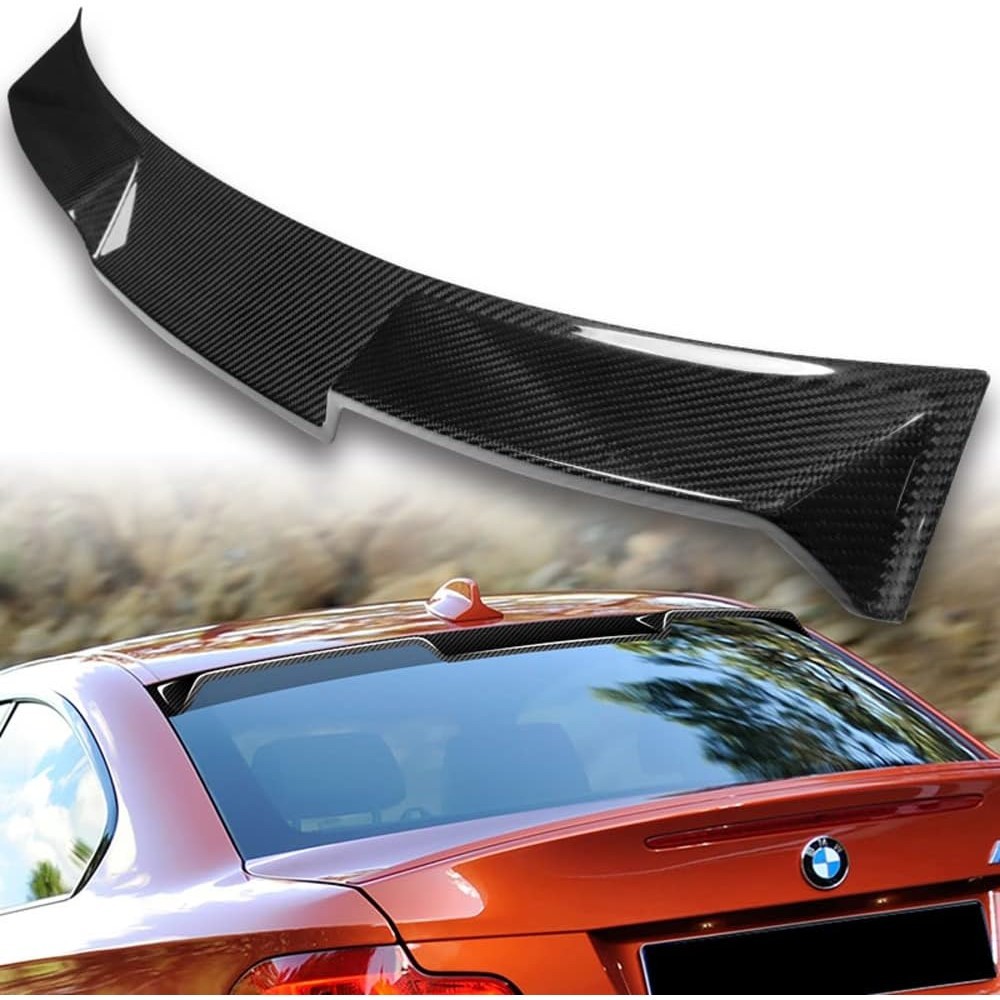 Q1-TECH, สปอยเลอร์หลังคาหน้าต่างด้านหลังเข้ากันได้กับ BMW 1-Series E82 125i 128i 135i Coupe เท่านั้น