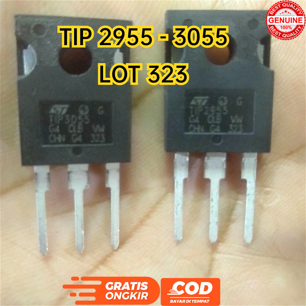 TRANSISTOR TIP 2955 3055 TIP2955 TIP3055 LOT 323