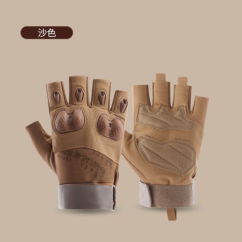 ถุงมือครึ่งนิ้วยุทธวิธี ป้องกันการตัดและลื่นไถล เหมาะสำหรับการฝึกอบรมและการขี่กลางแจ้ง