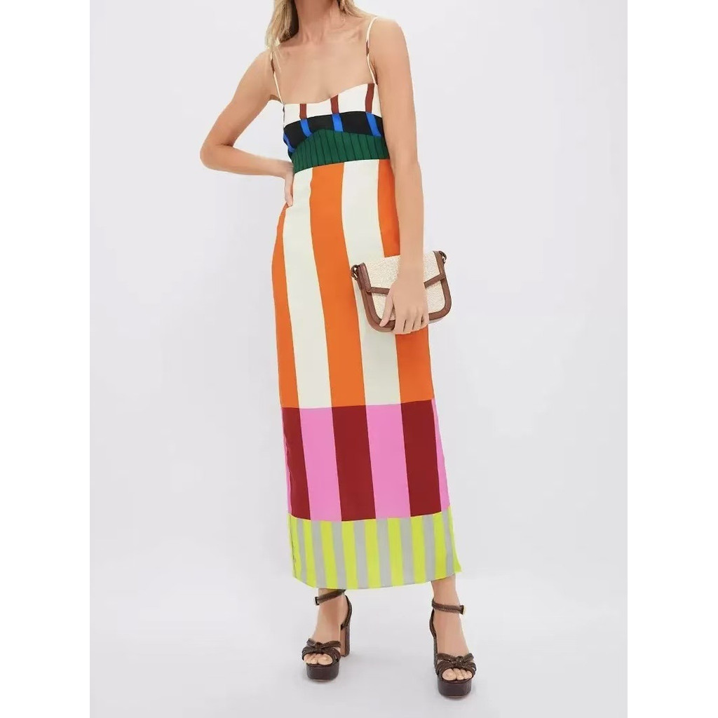 ชุดเดรสลายเชือกแขวน แบบใหม่สำหรับฤดูร้อน ทำให้ดูผอมและทันสมัย