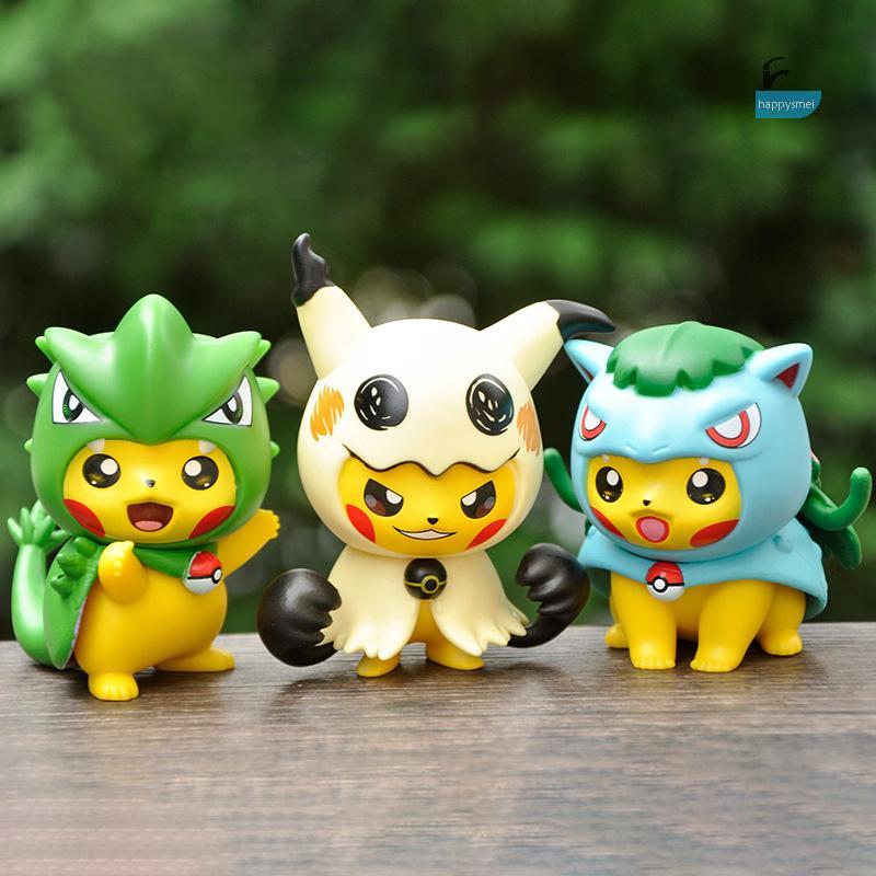 [GIK] รูปโปเกมอน Pikachu คอสเพลย์ Charizard ตุ๊กตาสะสมของเล่นการ์ตูน Kawaii รูปปั้นหุ่นอะนิเมะตัวเลข