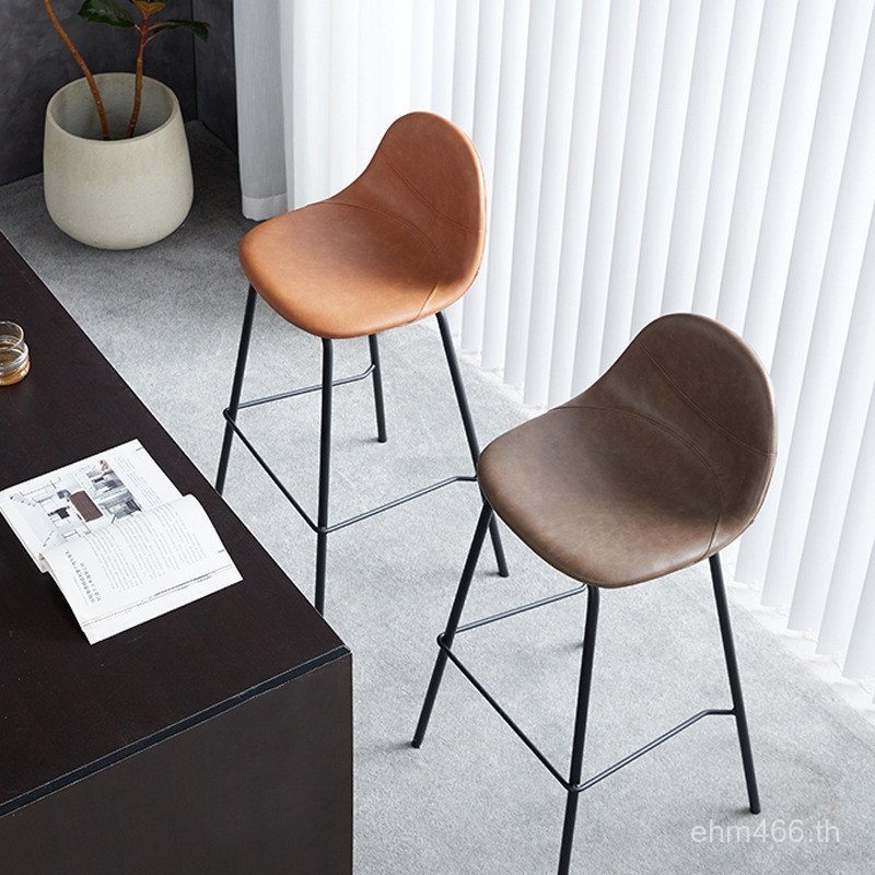 Nordic Iron Art พนักพิงเก้าอี้บาร์โมเดิร์นเก้าอี้สูงเก้าอี้บาร์เก้าอี้สูง Simple Influencer ในครัวเร