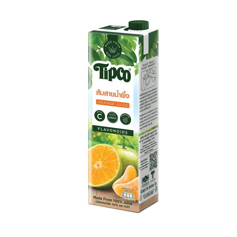 TIPCO น้ำส้มสายน้ำผึ้ง100% ขนาด1ลิตร