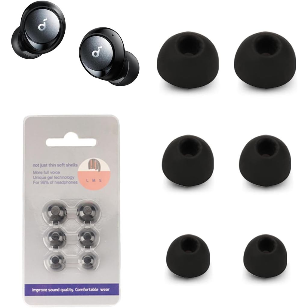 เปลี่ยนหูฟังสําหรับ Soundcore โดย Anker Space A40,NOUKAJU หูฟังซิลิโคน,S/M/L 3 ขนาด, Earbuds Tips สํ