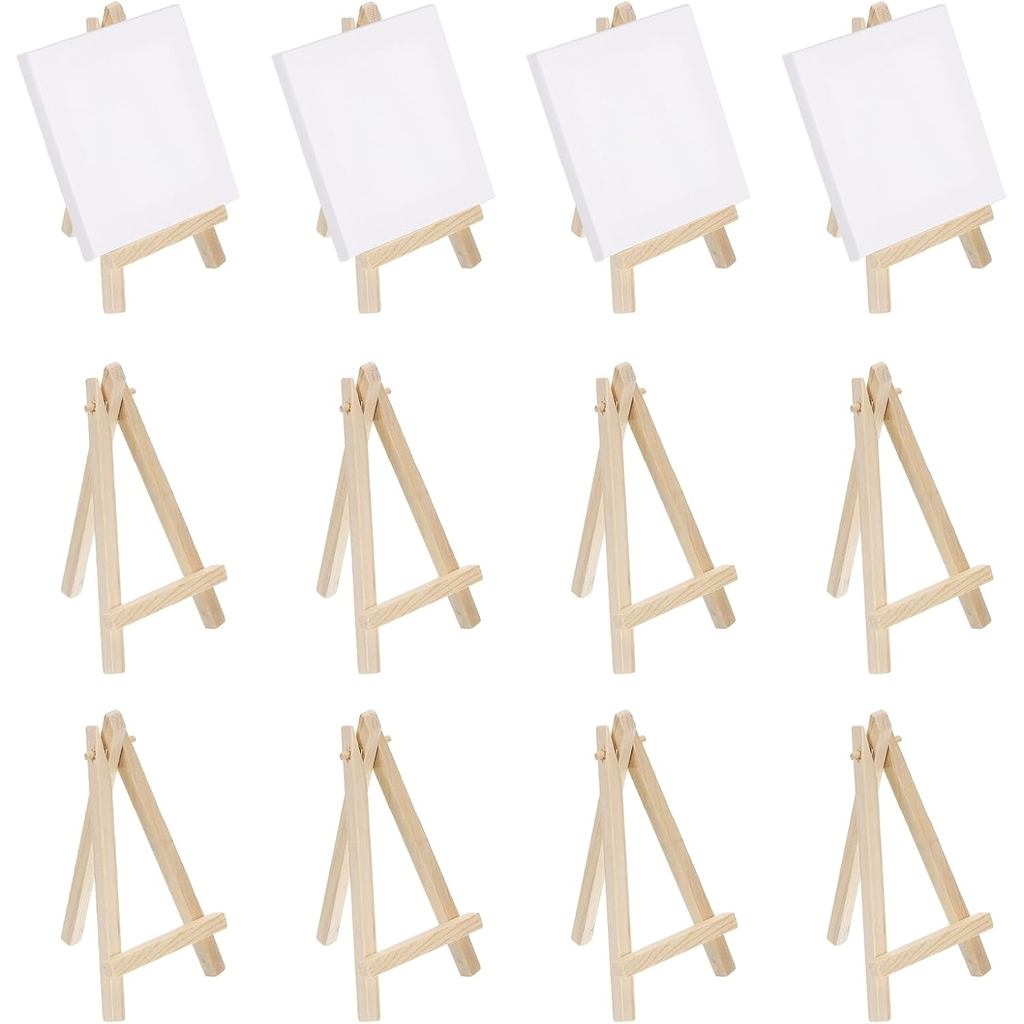 MOCCANIXITY ขาตั้งไม้ขนาดเล็ก, 5.9 "x3.1 "A-Frame ภาพวาดขาตั้งสําหรับศิลปินเริ่มต้นแสดงผ้าใบขนาดเล็ก