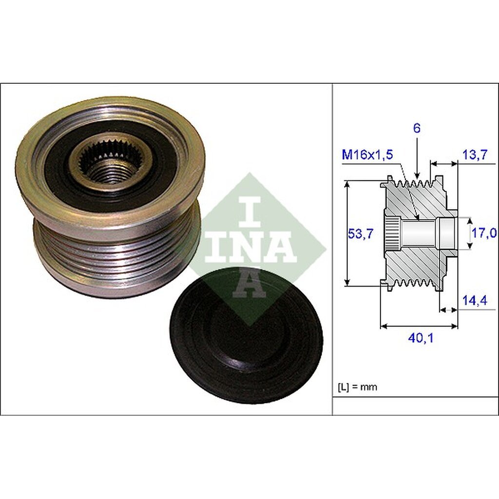 มู่เล่ไดร์ชาร์จ BMW E46 E90 E60 E63 E65 X3 E83 X5 E53 M47 M57 CHEVROLET SONIC T300 1.6 F16D4