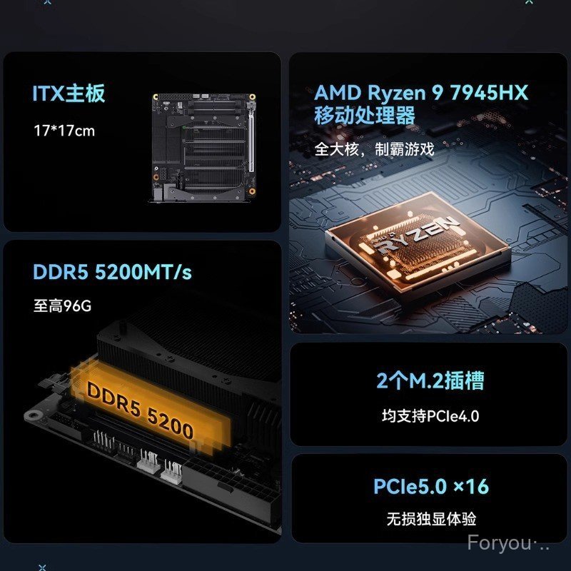 MINISFORUM เมนบอร์ด BD795i SE R9-7945HX itx เมนบอร์ดคอมพิวเตอร์ cpu ชุด