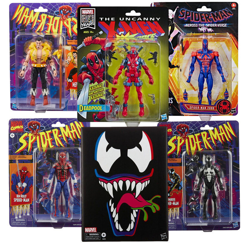 Hasbro Venom Spider Man Spider Gwen ผู้หญิง Deadpool 2099 Kraven Spider Verse Miguel OHara Action Fi