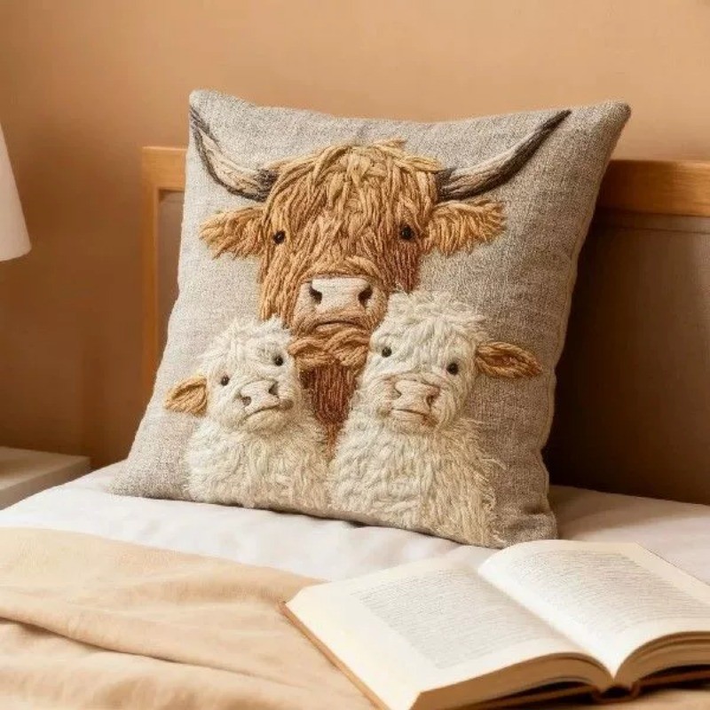 2Dปลอกหมอนโซฟา ขนาด 45x45 ซม.พร้อมปักลายสไตล์ เหมาะสำหรับตกแต่ง ห้องนั่งเล่น, เตียง และ เก้าอี้รถยนต์ - รูปที่ 5