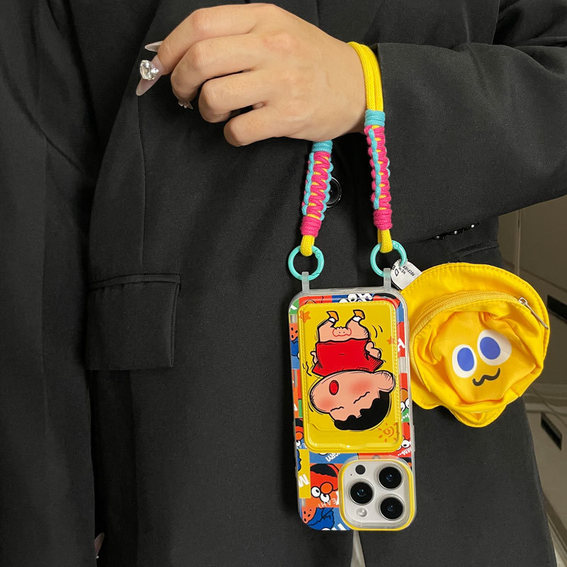 KB604 สําหรับ iPhone 17AIR 16 PRO MAX กรณี 15 Pro 14 PLUS 13 PRO MAX 12 11 XS MAX XR 7 8 PLUS ins สไตล์เกาหลี Anti-fall Lanyard แฟชั่นการ์ตูนสาวน่ารักโทรศัพท์ป้องกันกรณี - รูปที่ 3